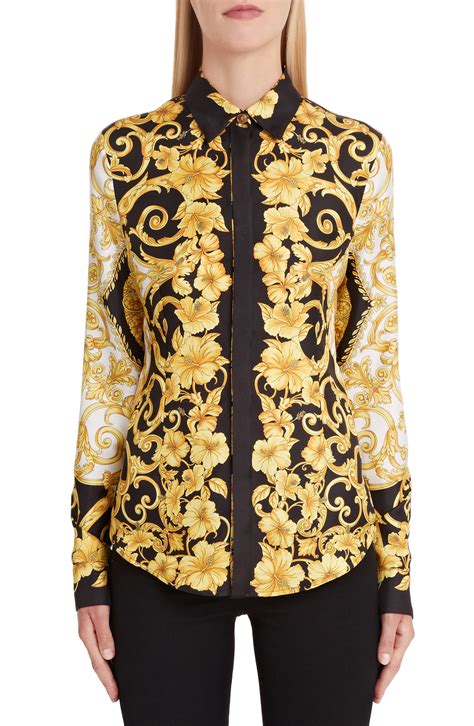 versace silk shirt womens